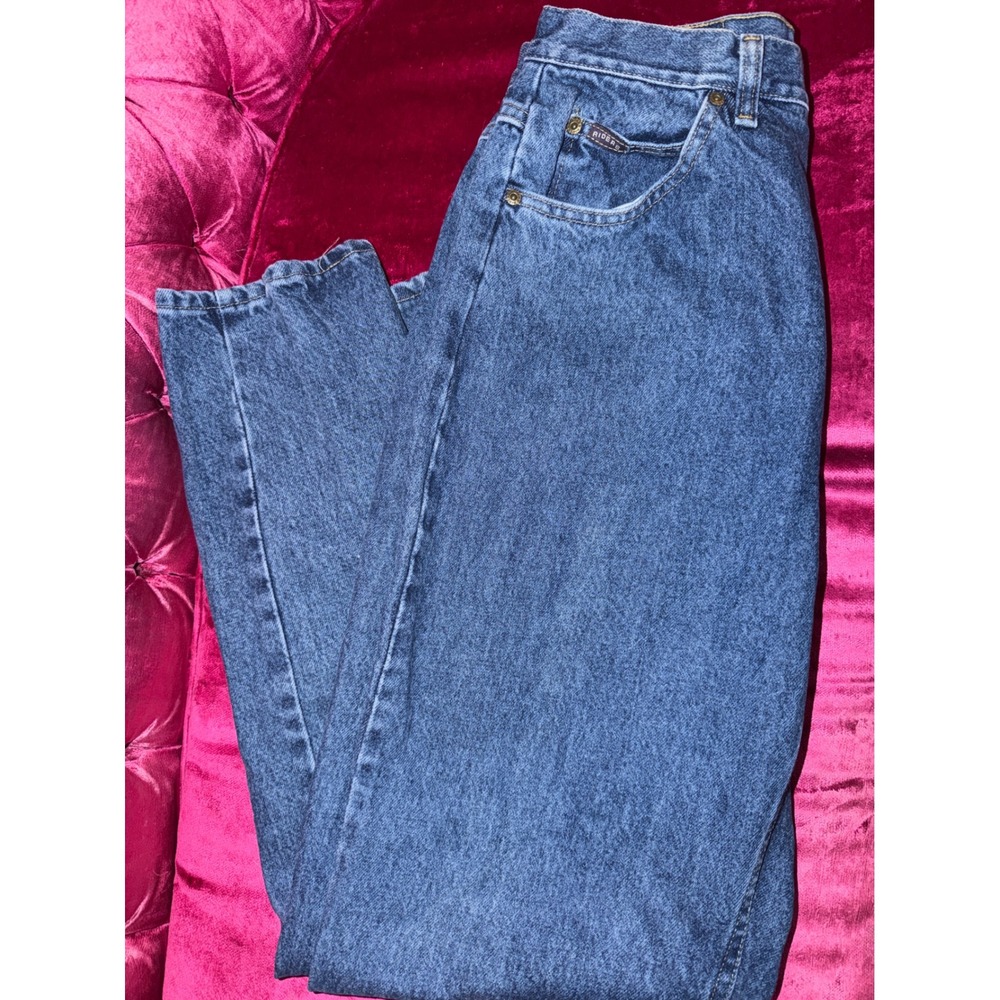 Vintage Riders by Lee High Waisted Mom Jeans Medium Wash Tapered Leg 12 M Cotton